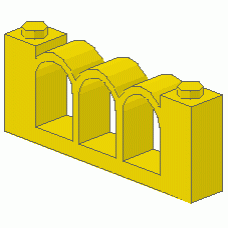 Part 30077 Yellow Fence 1 x 6 x 2 